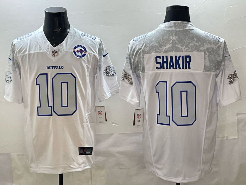 Men 2025 Buffalo Bills #10 Shakir white 5th generation Throwback Nike Limited NFL Jersey style 035->customized nhl jersey->Custom Jersey